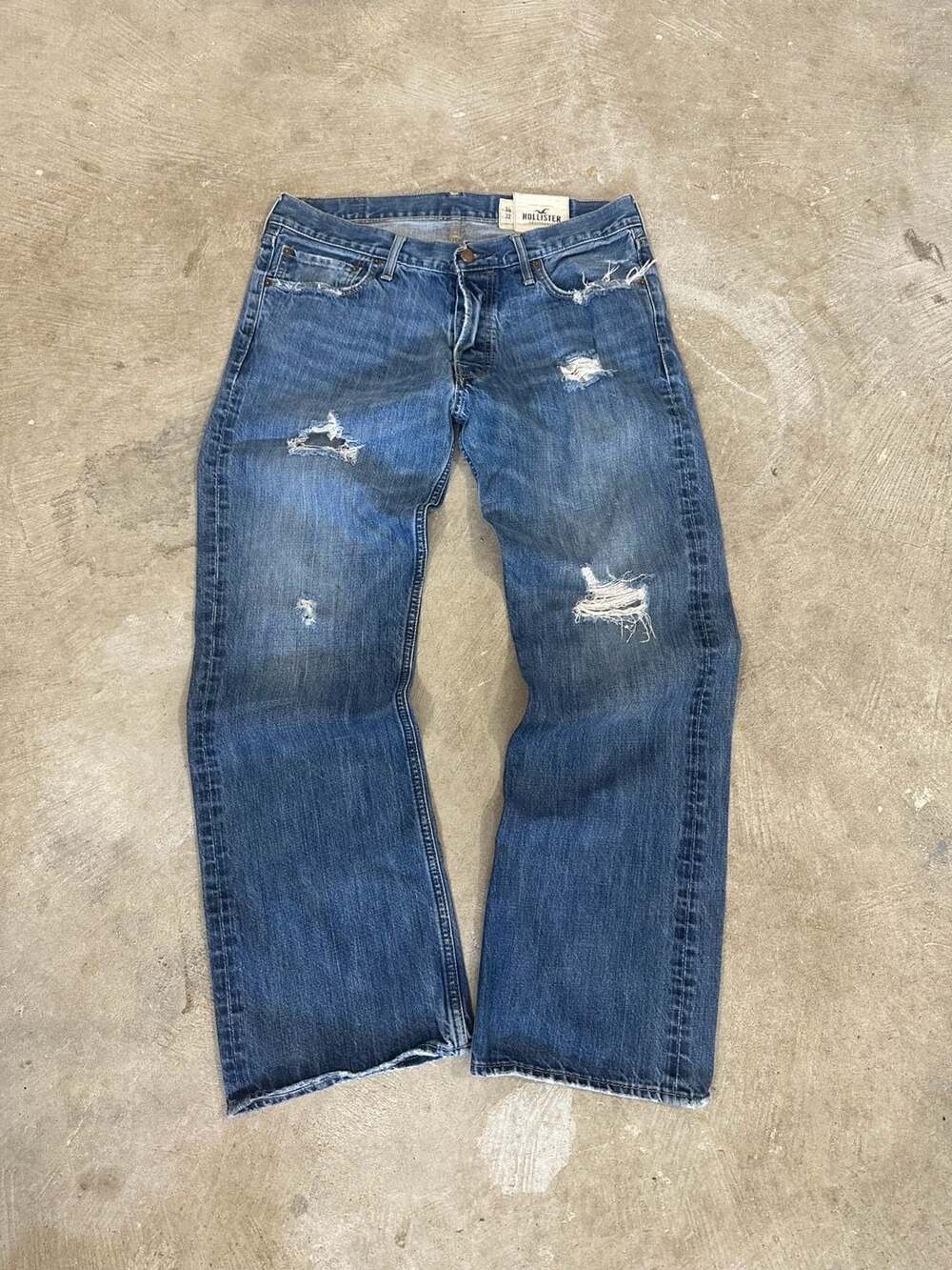 Vintage 2000s Hollister Hermosa Low Rise Bootcut Denim Jeans Men's 36x32 Y2K